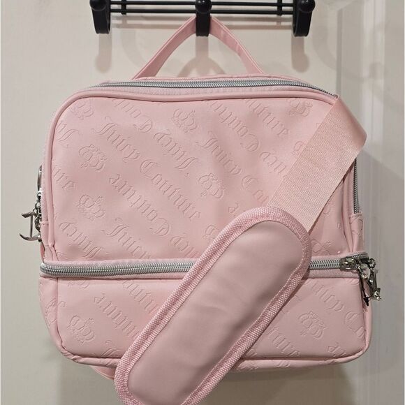 Juicy Couture Signature Logo/Crown Embossed Zip-Around Insulated Lunch Tote Bag - Picture 3 of 9